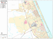 Daytona Beach Wall Map Premium Style